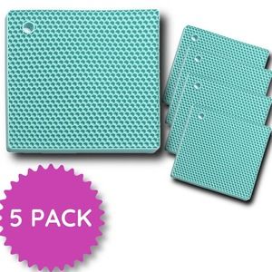 Countertop Trivet Square Pads Heat Resistant Table mats mat 5 Pack Silicone